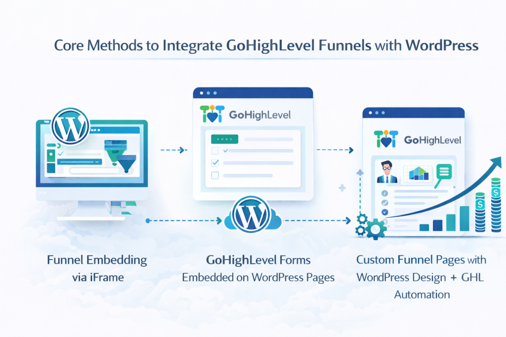 Core Methods to Integrate GoHighLevel Funnels with WordPress.