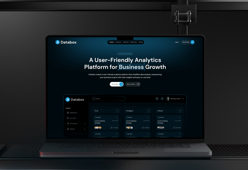 Portfolio project showing an analytics dashboard UI for business performance tracking. Data-driven interface designed for insights, metrics, and reporting.