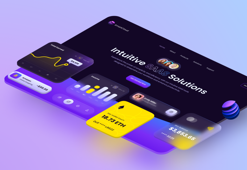 Portfolio project showing a modern mobile app UI design with clean visuals. User-friendly application interface focused on usability and design consistency.